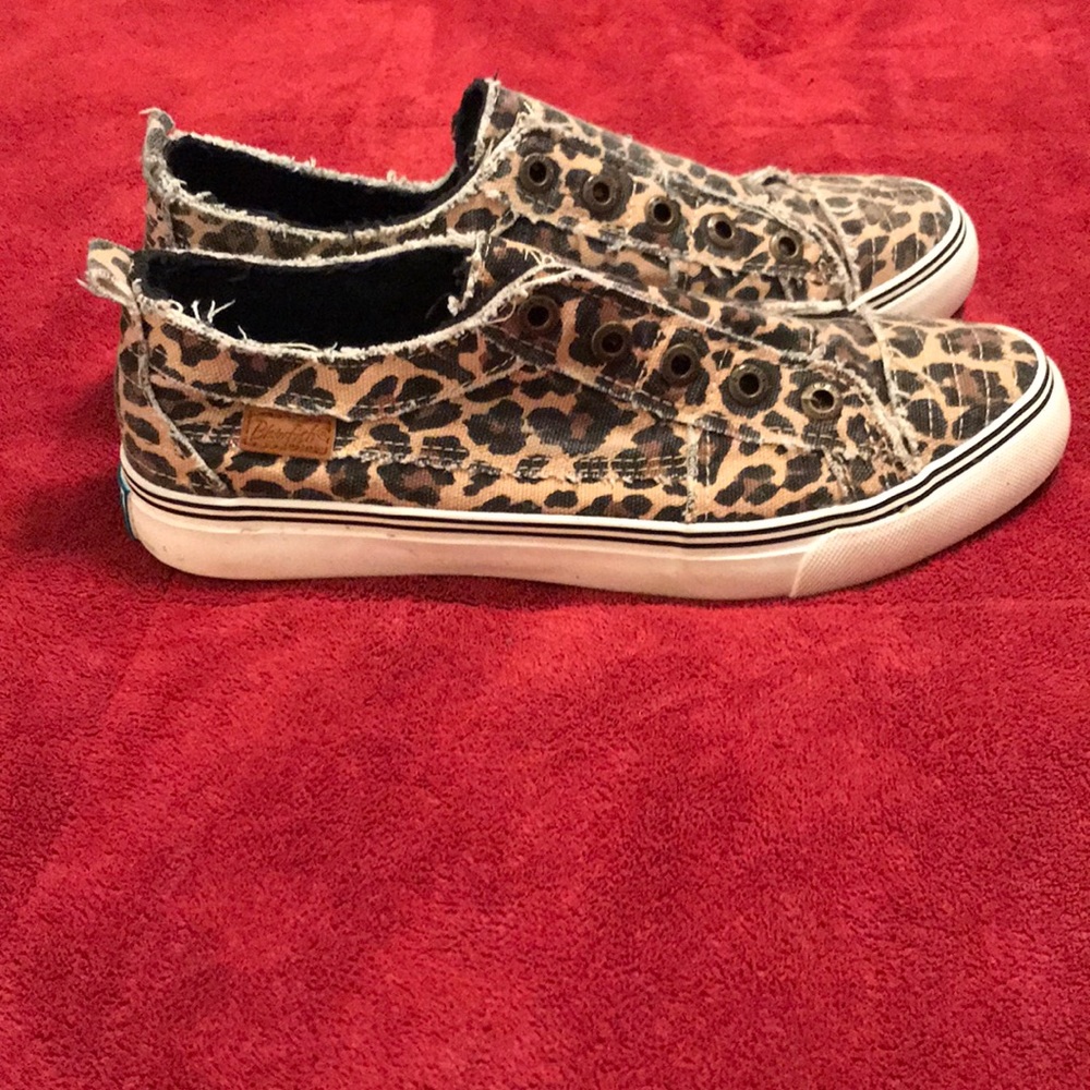 Blowfish leopard slip on sneaker